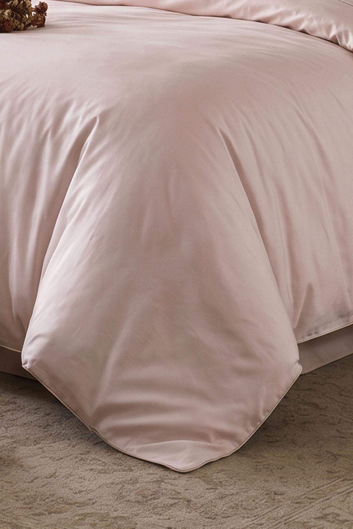 Alix Piped Cotton Satin Super King Size 6-Piece Duvet Cover Set
