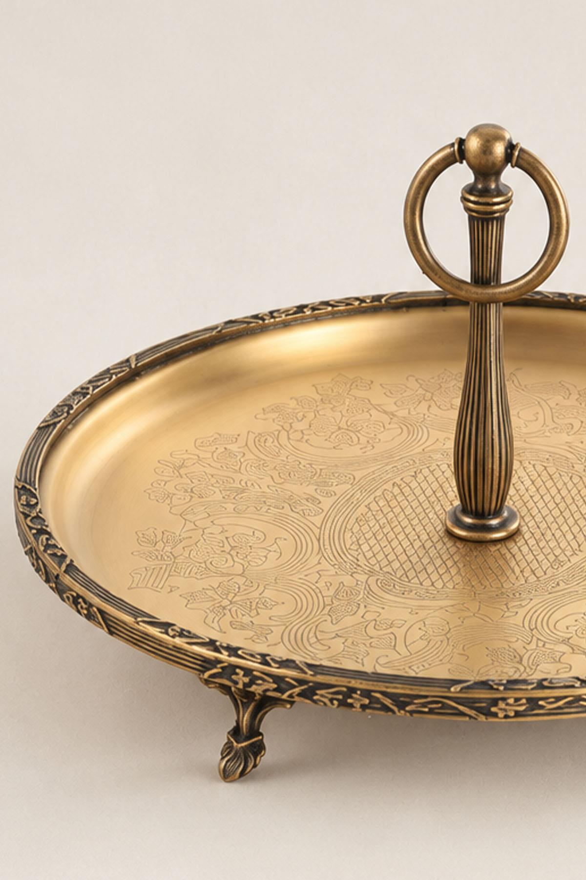 Kessa Antique Detail Serving Tray with Handles (30 cm)