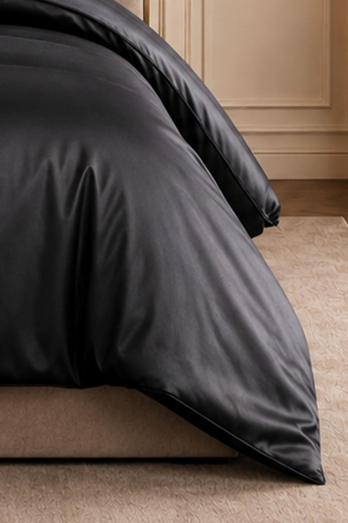 Alix Piped Cotton Satin Super King Size 6-Piece Duvet Cover Set