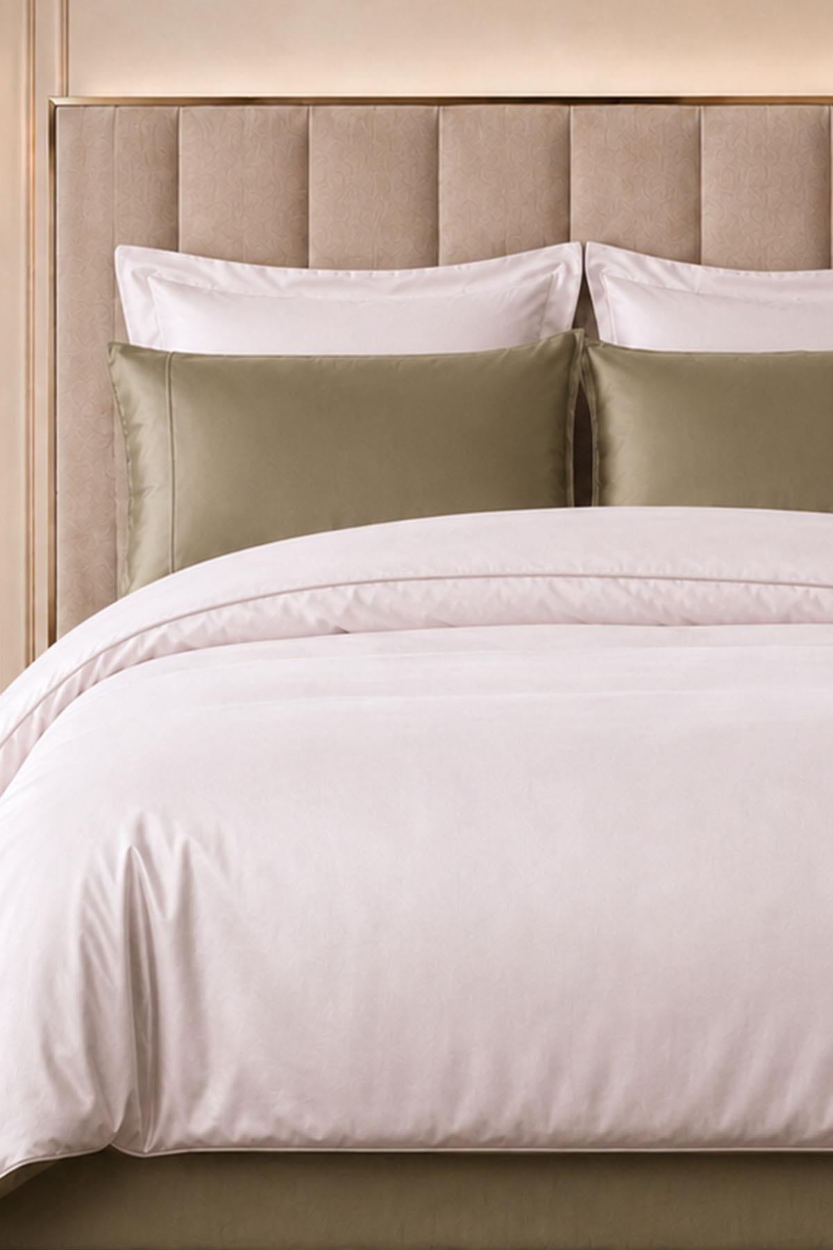 Alix Piped Cotton Satin Super King Size 6-Piece Duvet Cover Set