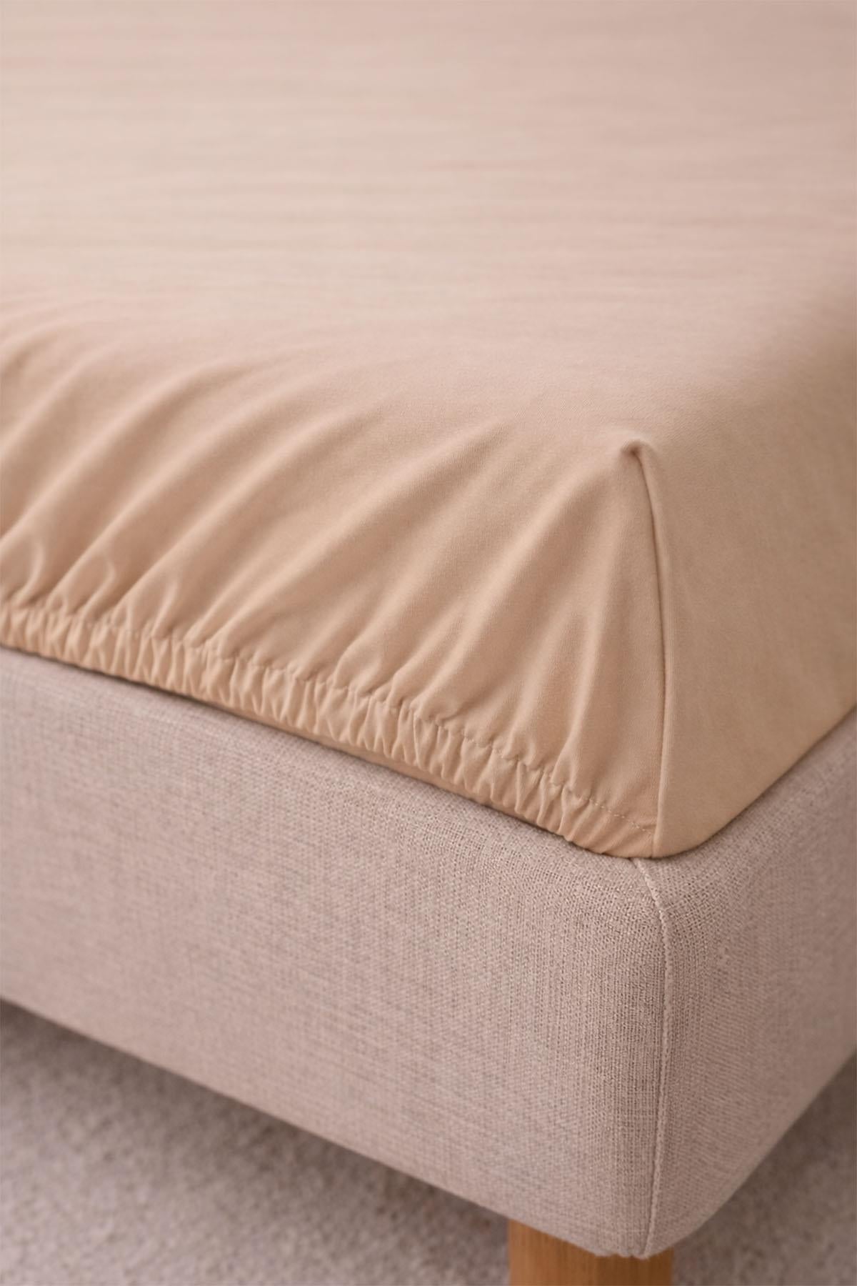 Basic Cotton Sateen Fitted Sheet with Elastic All Around (160 x 200 cm)