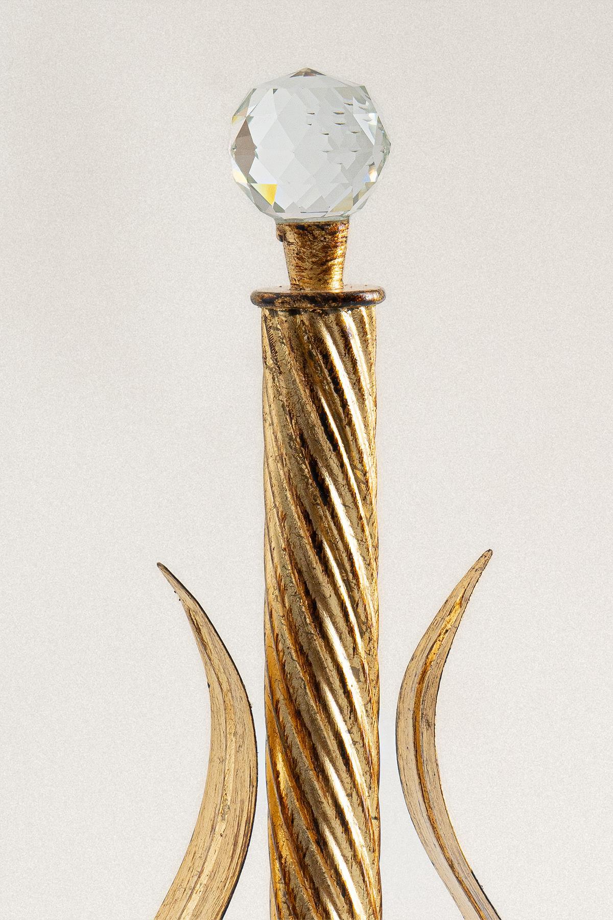 Crystal Gold Leaf Detailed Paper Towel Holder - Nazik Home - Value for My Home!
