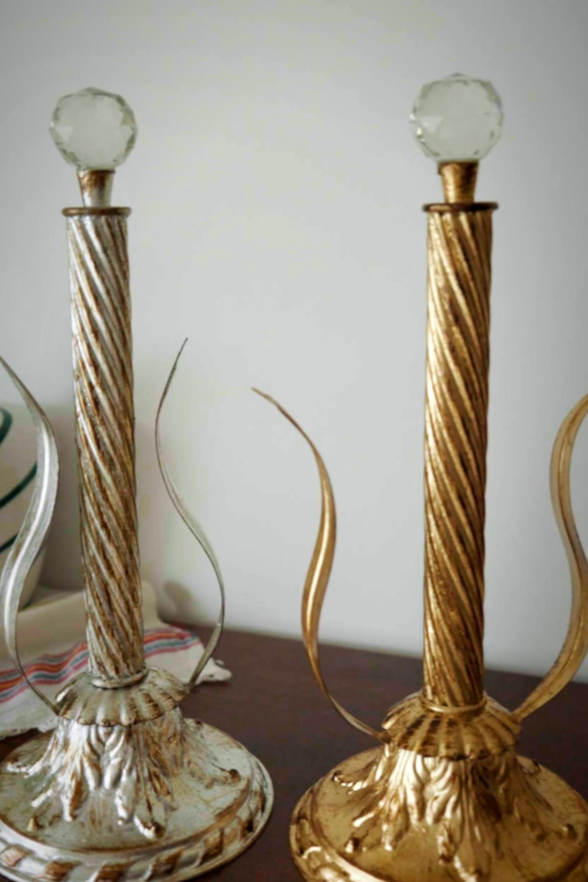 Crystal Silver Foil Detailed Paper Towel Holder - Nazik Home - Value for My Home!
